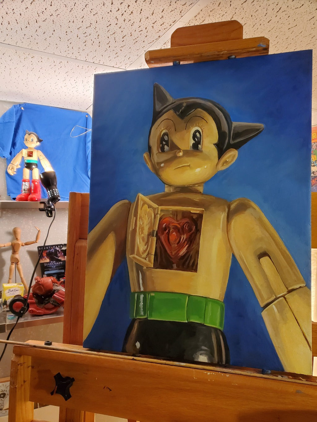 The Boy In Studio on Easel
