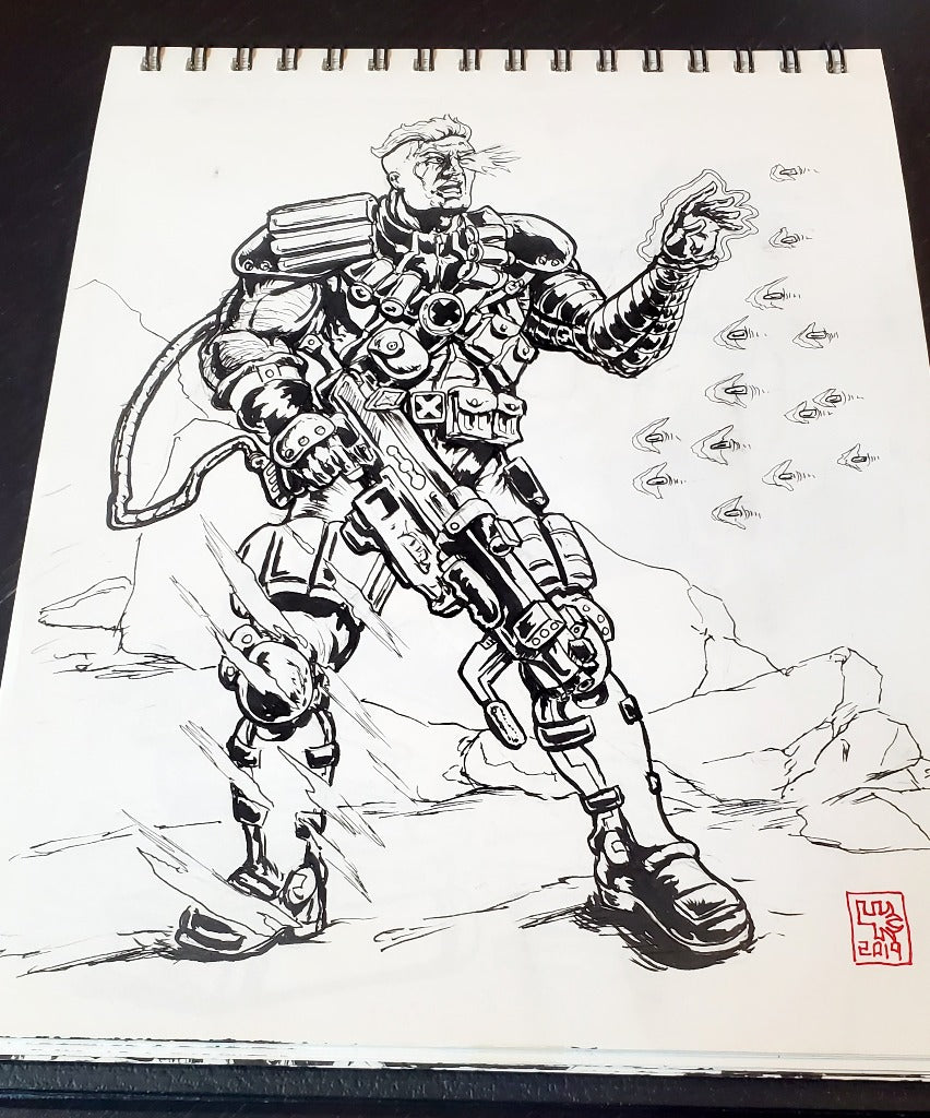 Cable Original Ink Drawing