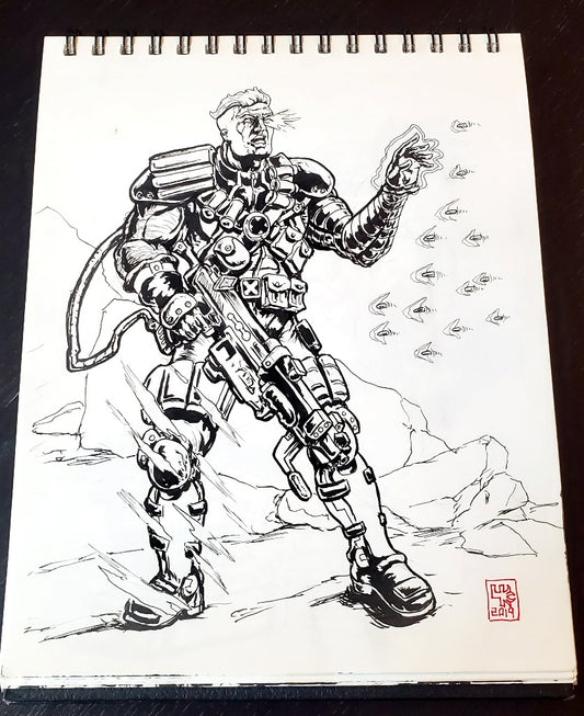 Cable Original Ink Drawing