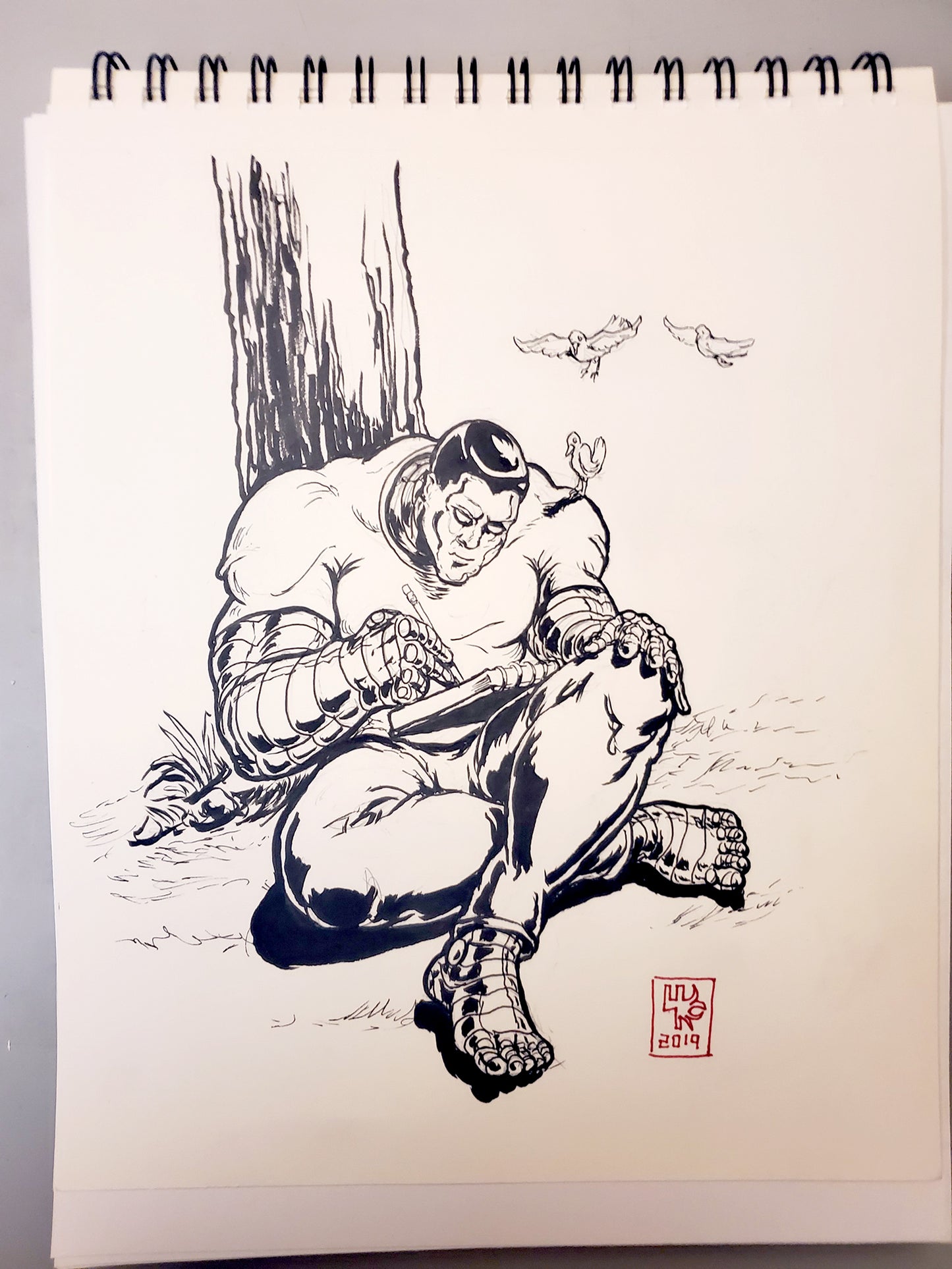 Collossus Original Ink Drawing