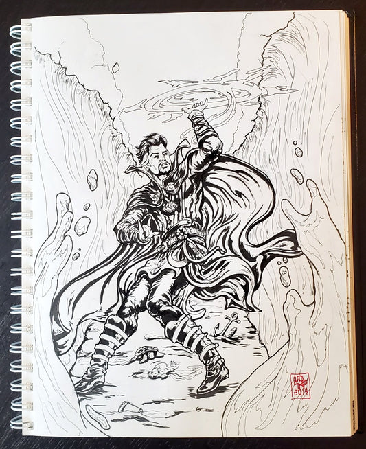 Doctor Strange Ink Drawing