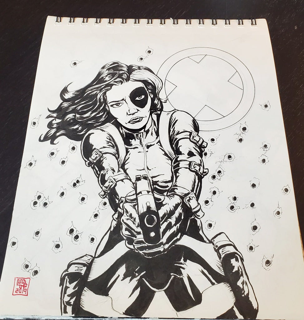 Domino Original Ink Drawing b