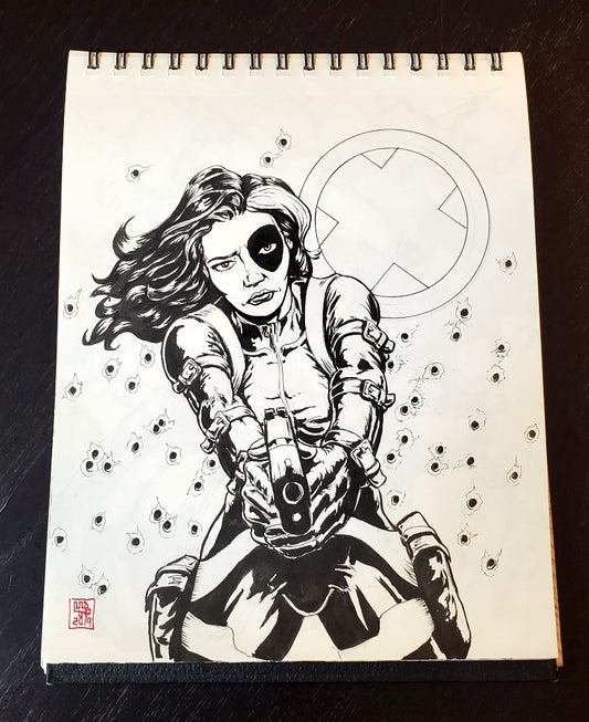 Domino Original Ink Drawing