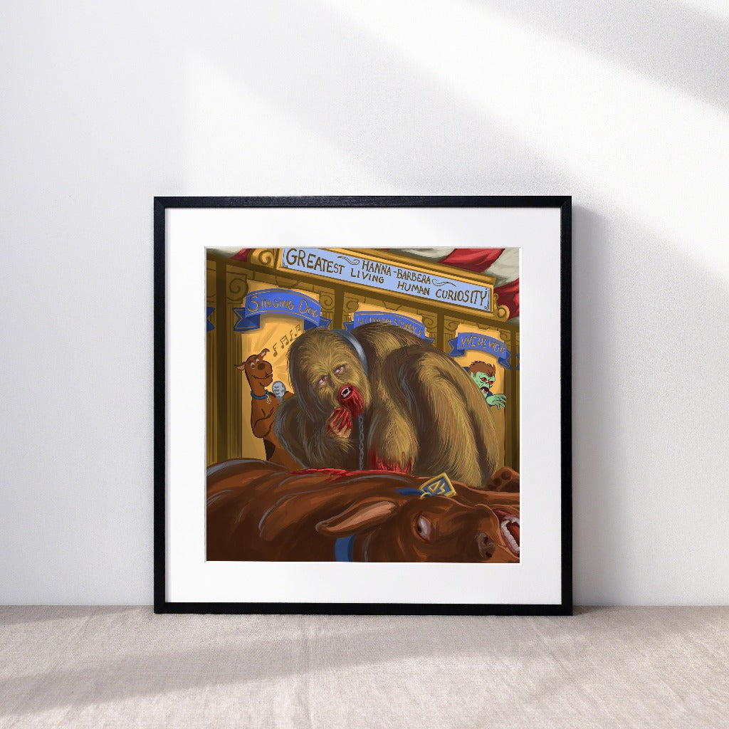 Werewolf from Scooby-Doo Art Print in a Frame