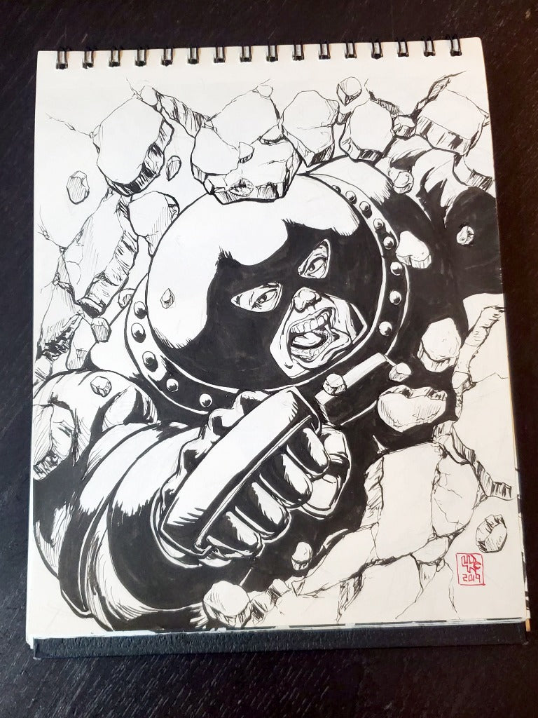Juggernaut Original Ink Drawing