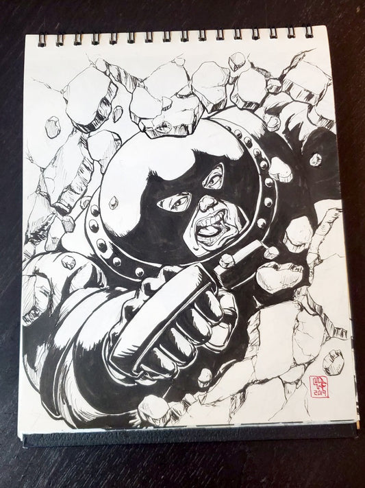 Juggernaut Original Ink Drawing