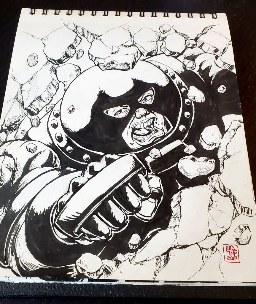 Juggernaut Original Ink Drawing b
