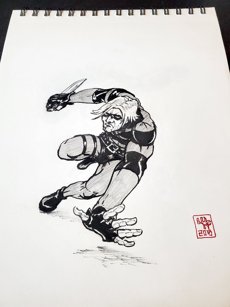 Kraken from Umbrella Academy Ink Drawing b