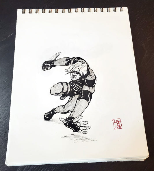 Kraken from Umbrella Academy Ink Drawing