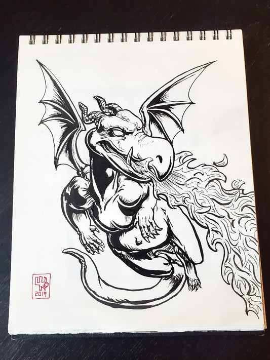 Lockheed Original Ink Drawing