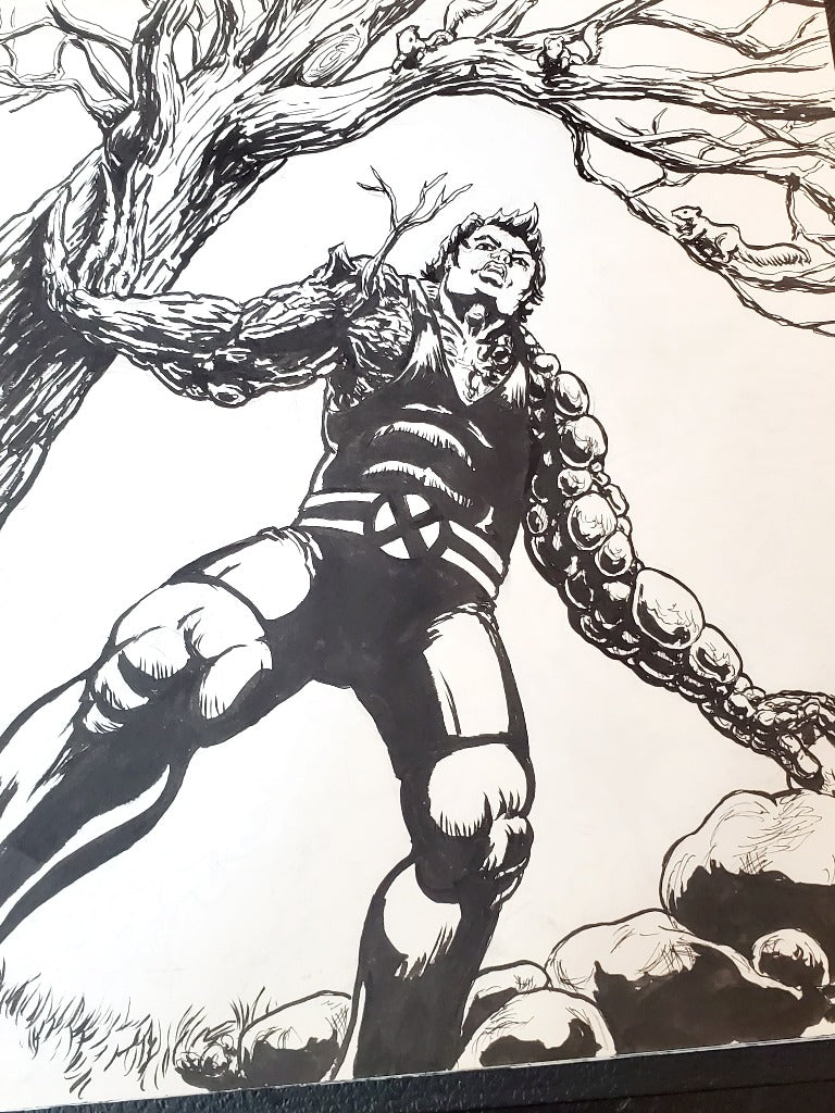 Mondo from Generation X Ink Drawing detail