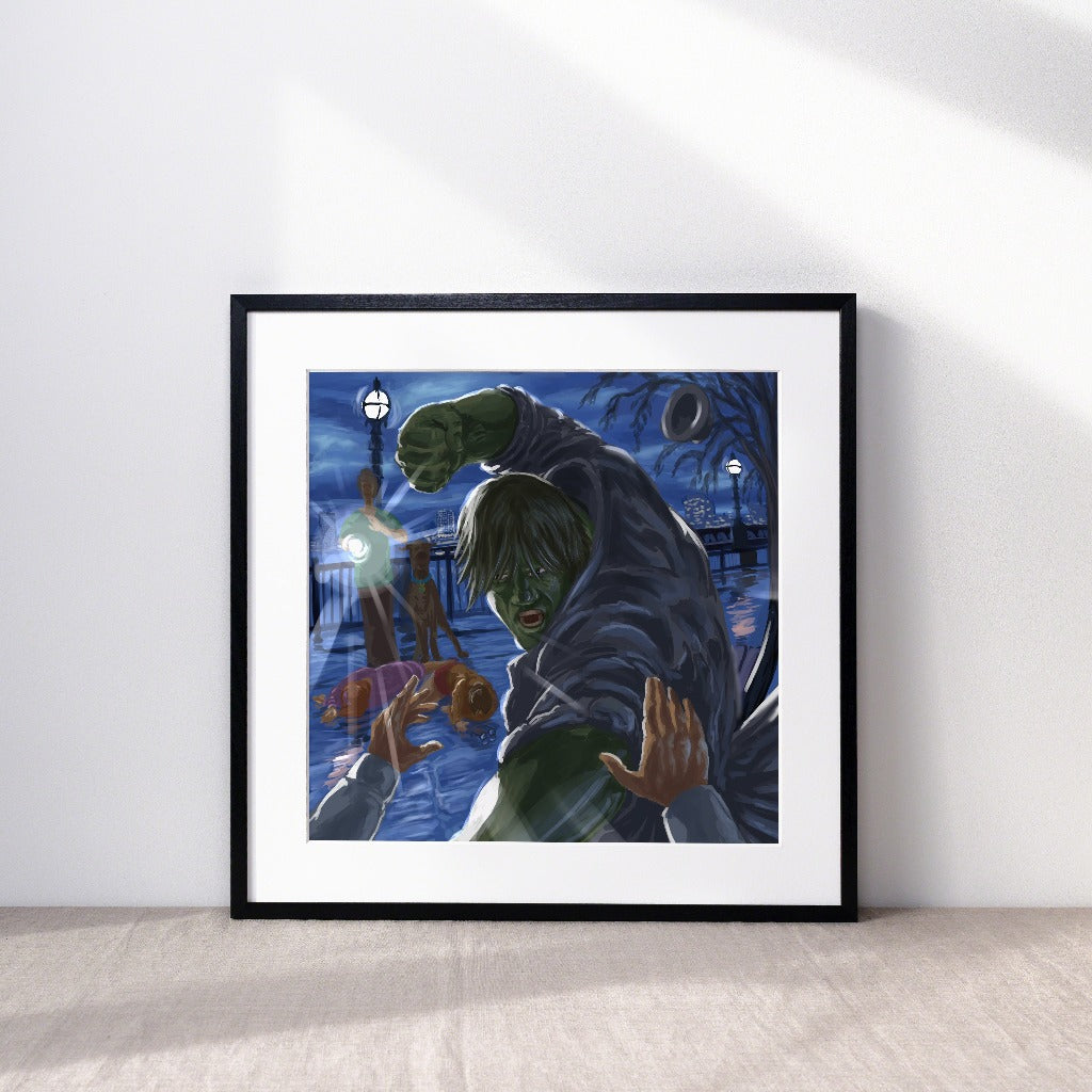 Mr Hyde from Scooby-Doo Art Print in a Frame