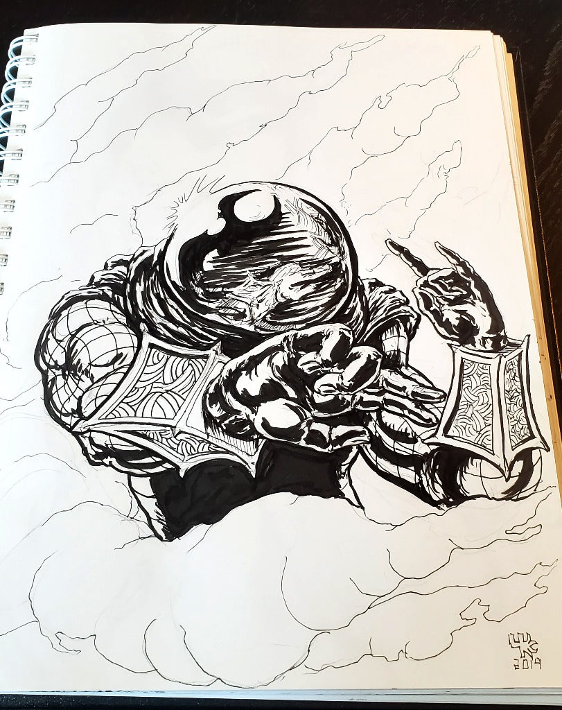 Mysterio Ink Drawing
