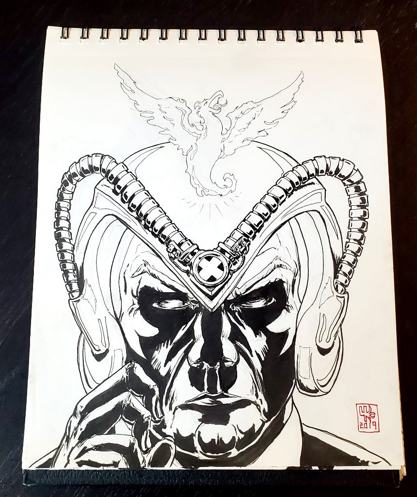Professor X Original Ink Drawing b