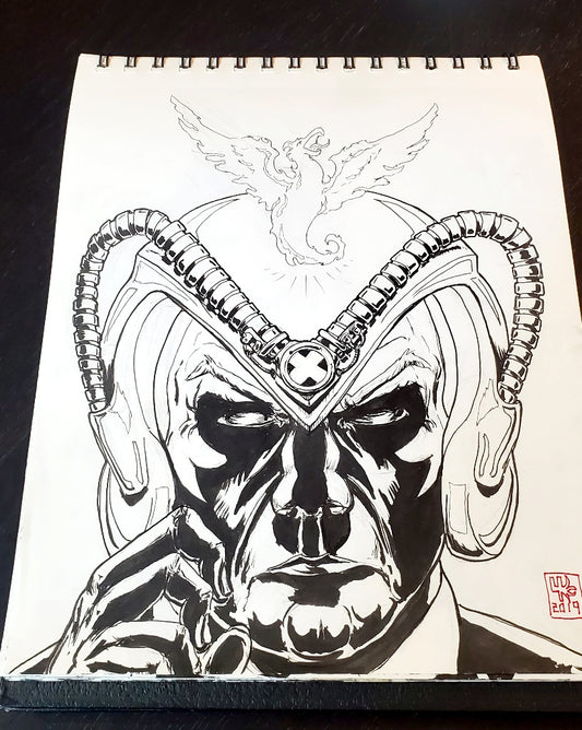 Professor X Original Ink Drawing
