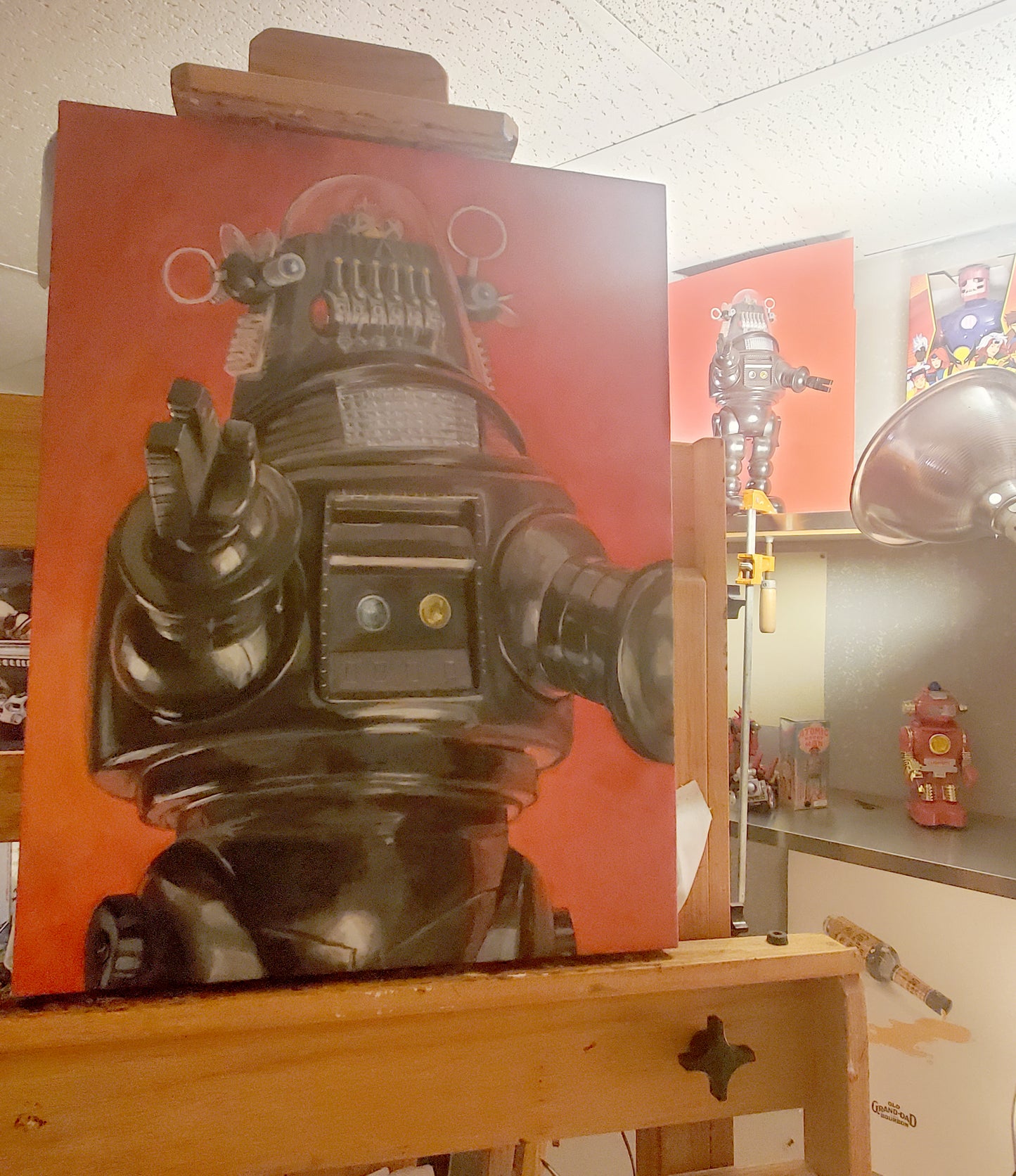 Robbie the Robot, Oil on Canvas 18" x 24"