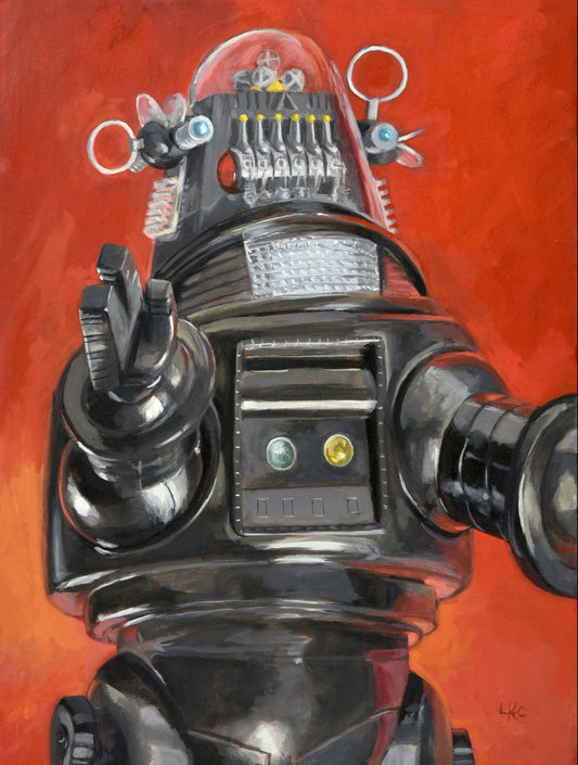Robbie the Robot, Oil on Canvas 18" x 24"