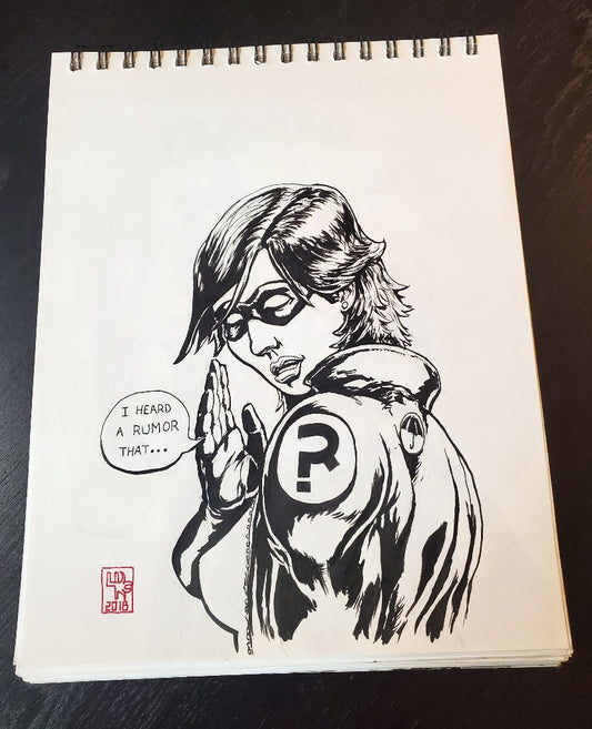 Rumor from Umbrella Academy Ink Drawing