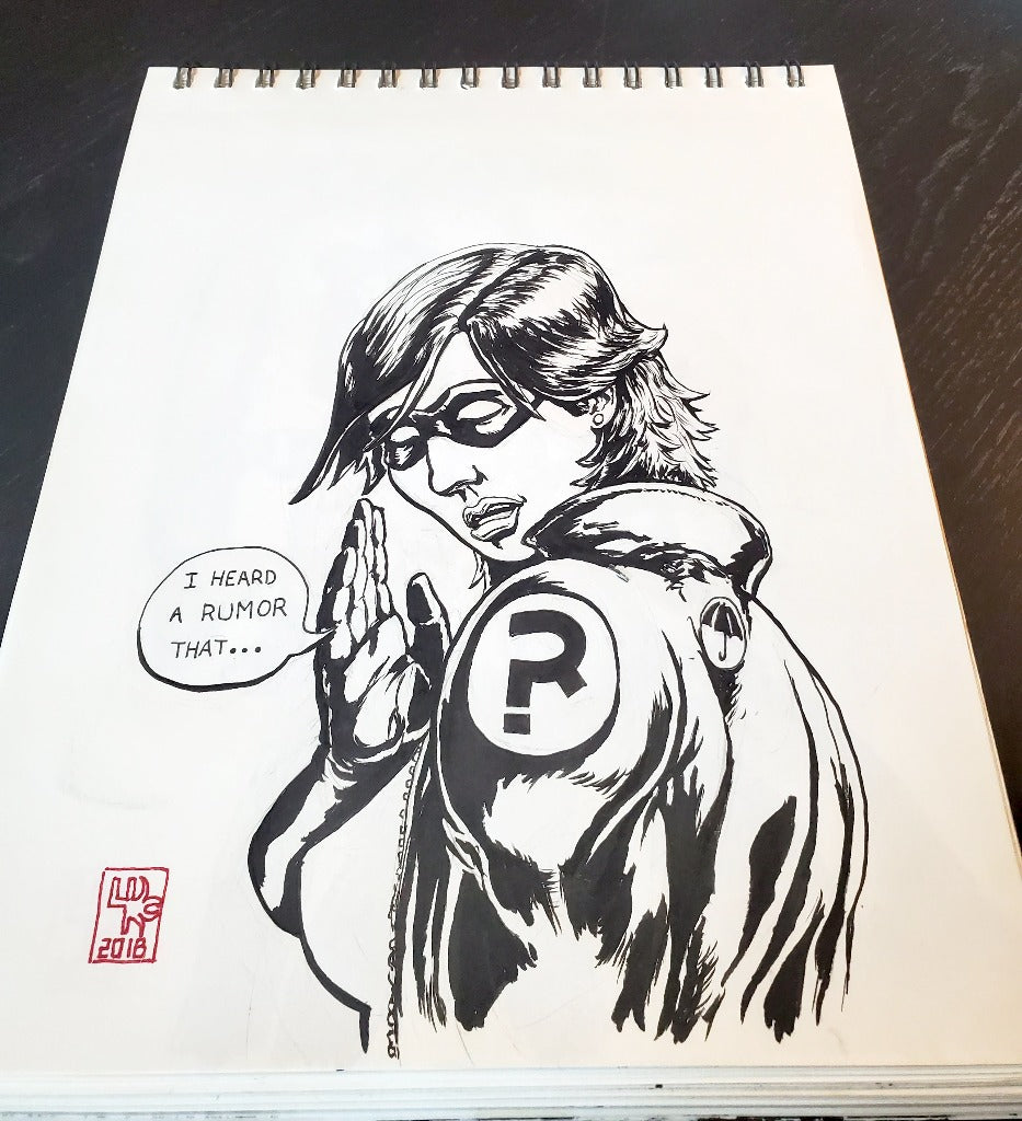 Rumor from Umbrella Academy Ink Drawing b