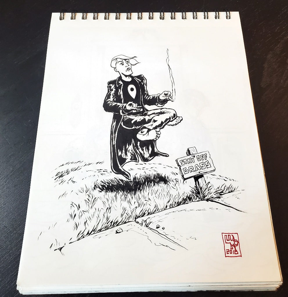 Seance from Umbrella Academy Ink Drawing