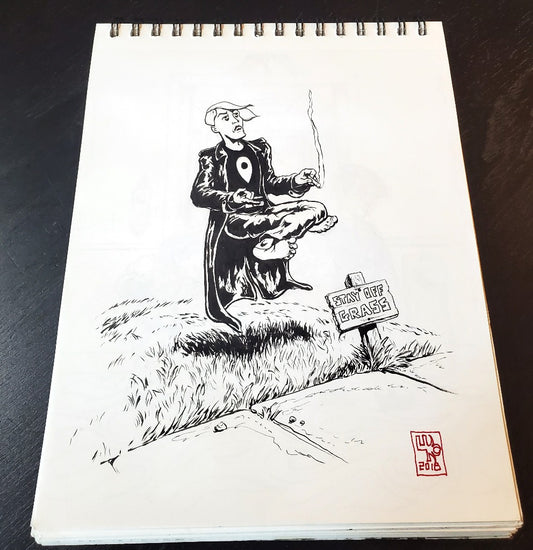 Seance from Umbrella Academy Ink Drawing