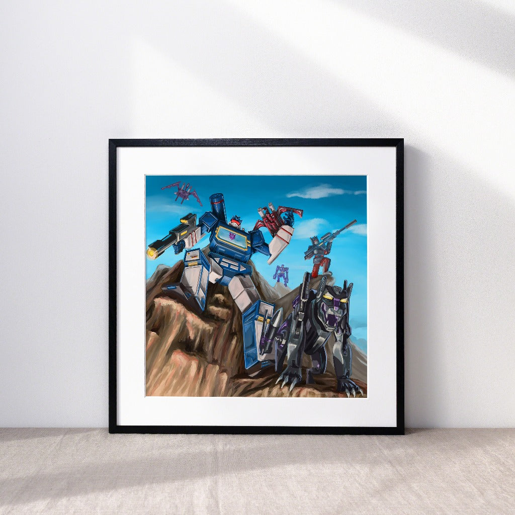 Soundwave the Decepticon from Transformers Art Print in a Frame