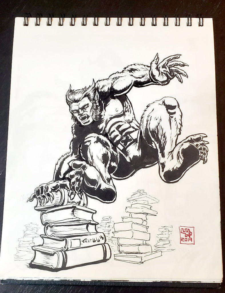 The Beast Ink Drawing b