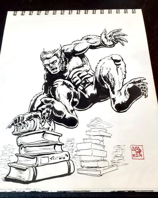 The Beast Ink Drawing