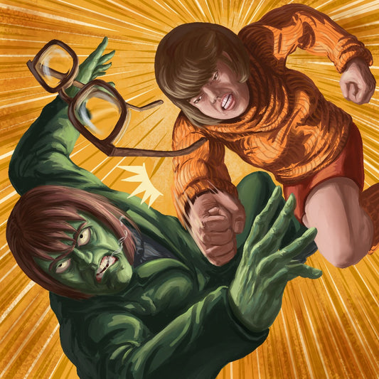 The Creeper with Velma from Scooby-Doo Art Print
