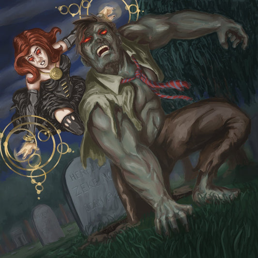 The Witch and Zombie from Scooby-Doo Art Print by Kyle La Fever