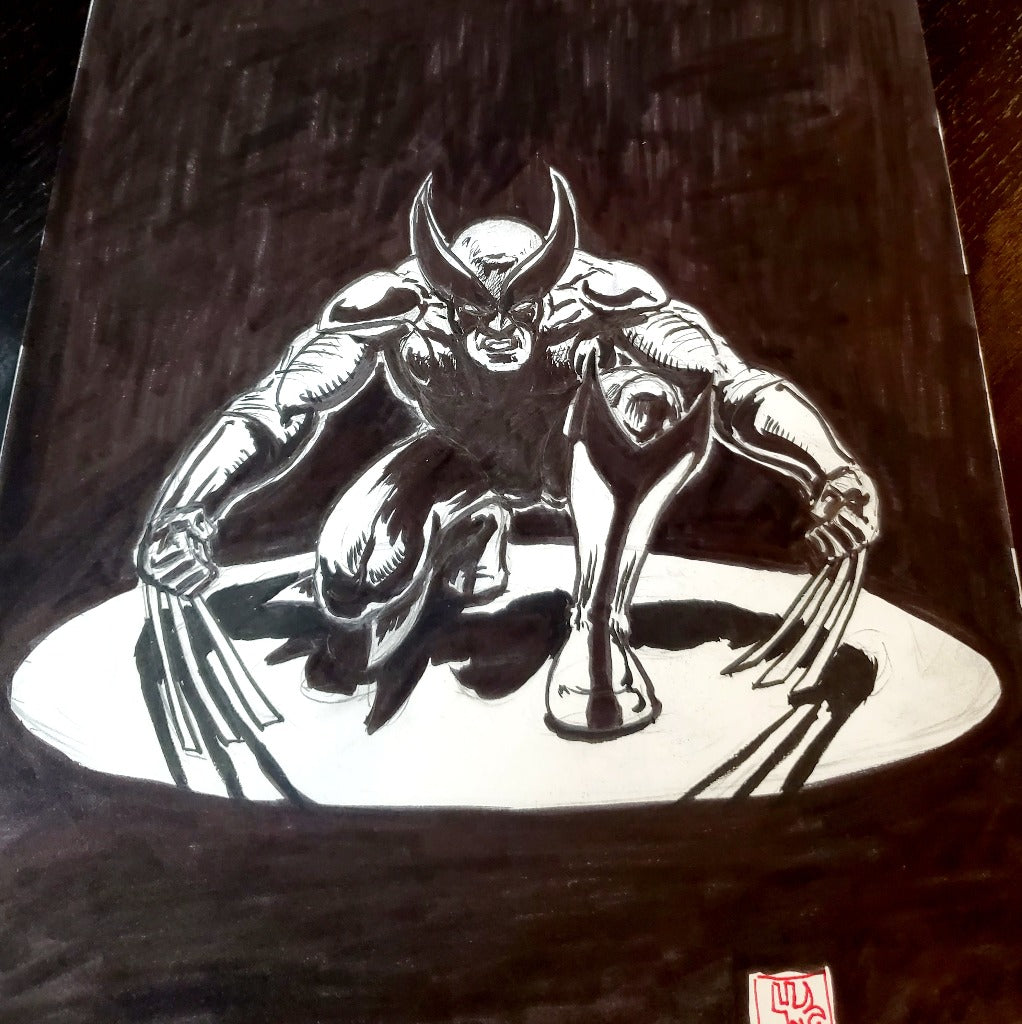 Wolverine Ink Drawing Detail