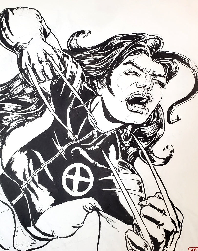 X-23 Wolverine Original Ink Drawing b