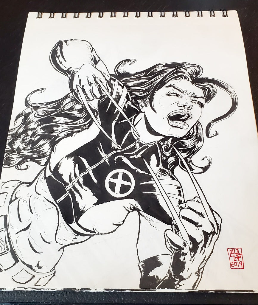 X-23 Wolverine Original Ink Drawing c