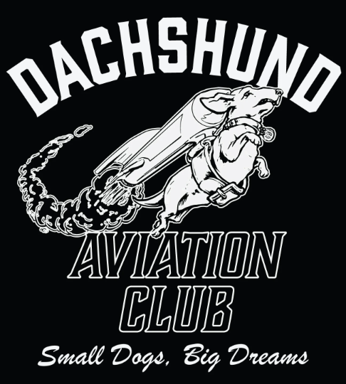 Dachshund Aviation Club Small Dogs Big Dreams T-Shirt