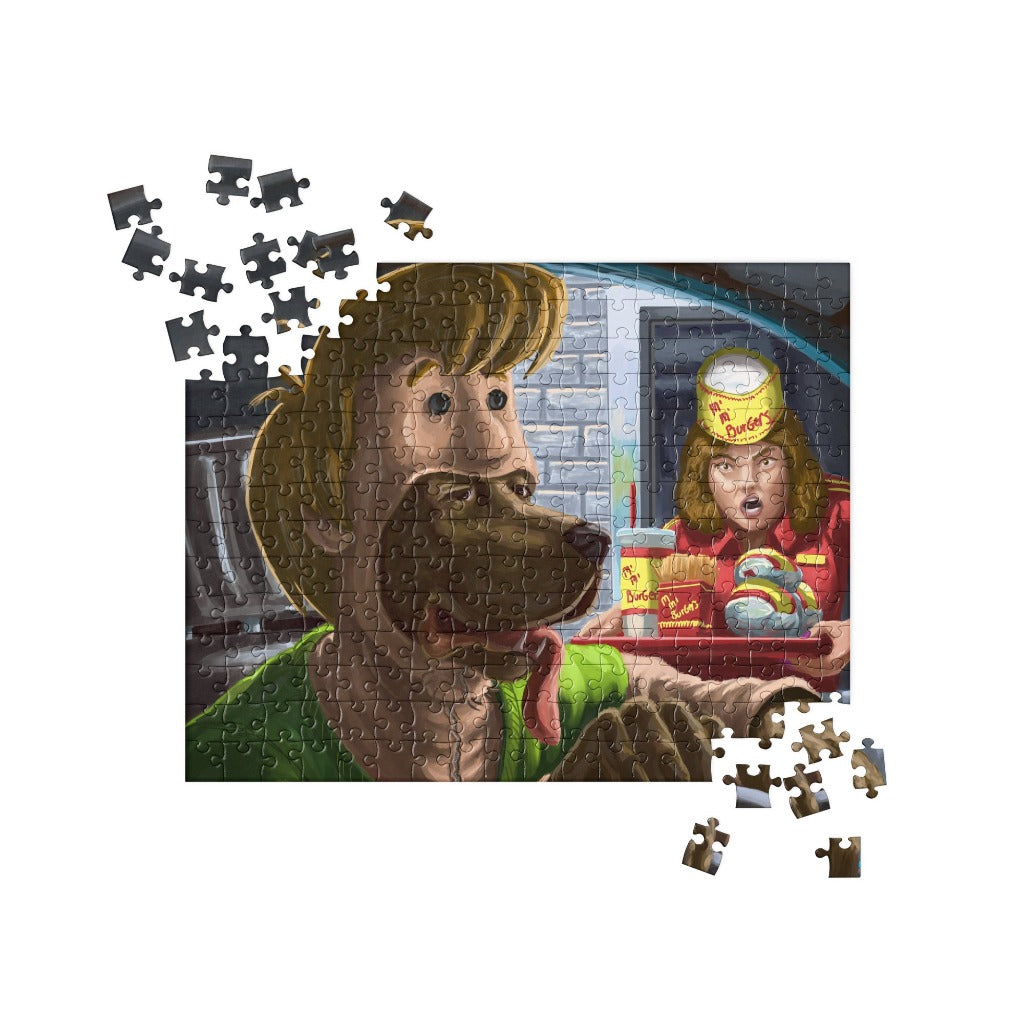 Scooby-Doo in Shaggy Costume Art Jigsaw Puzzle