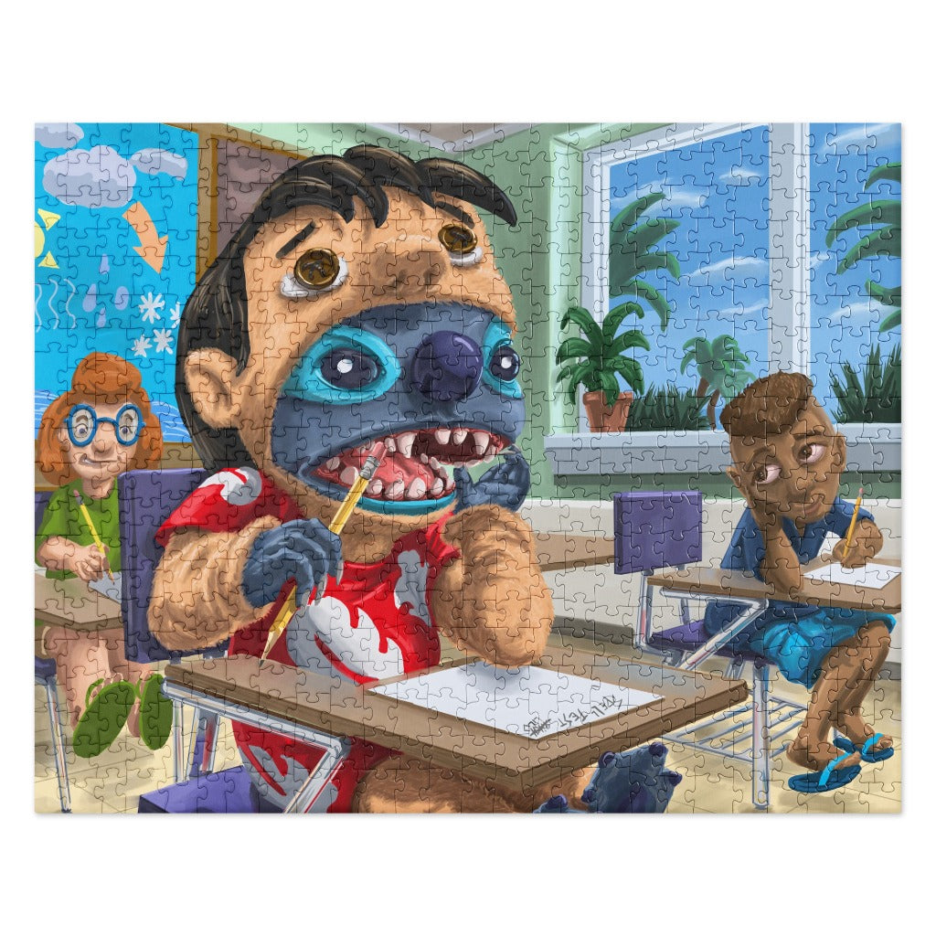 Stitch in Lilo Costume Art Jigsaw puzzle Complete