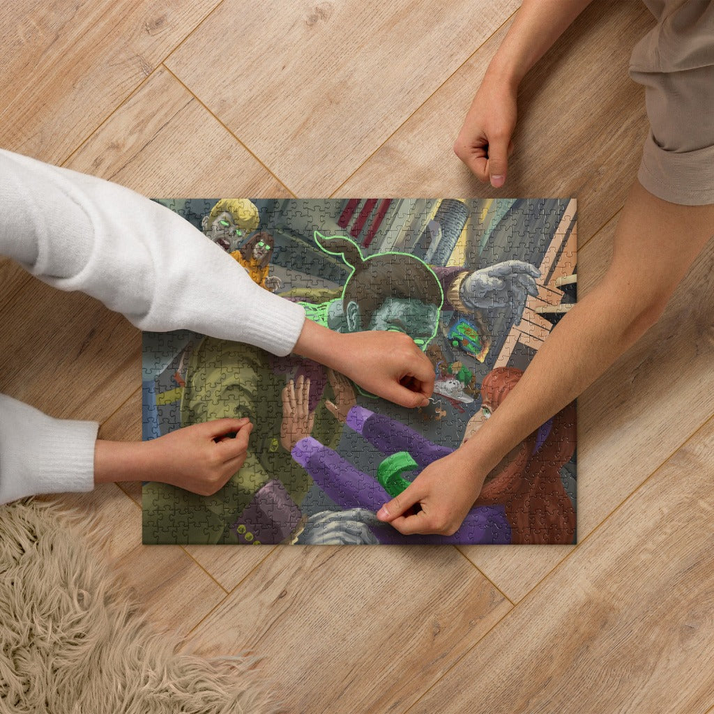 The Headless Specter from Scooby-Doo Jigsaw puzzle being made