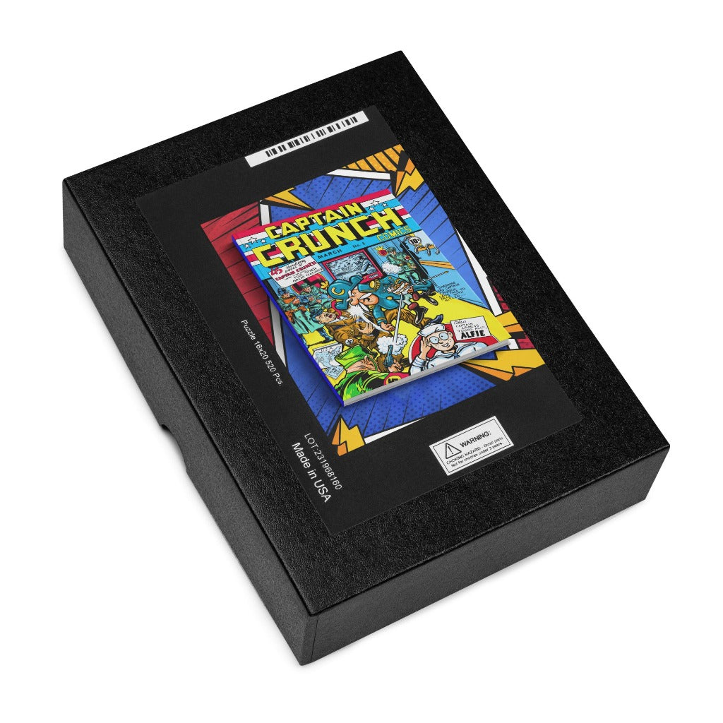 Captain Crunch Comic Book Cover Art Jigsaw Puzzle Packaging
