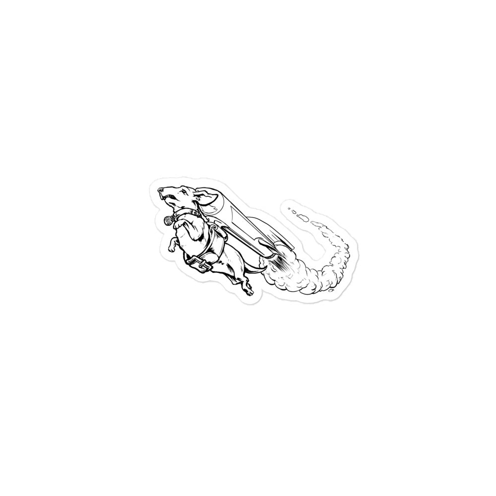 Booster the Rocket Dachshund Sticker