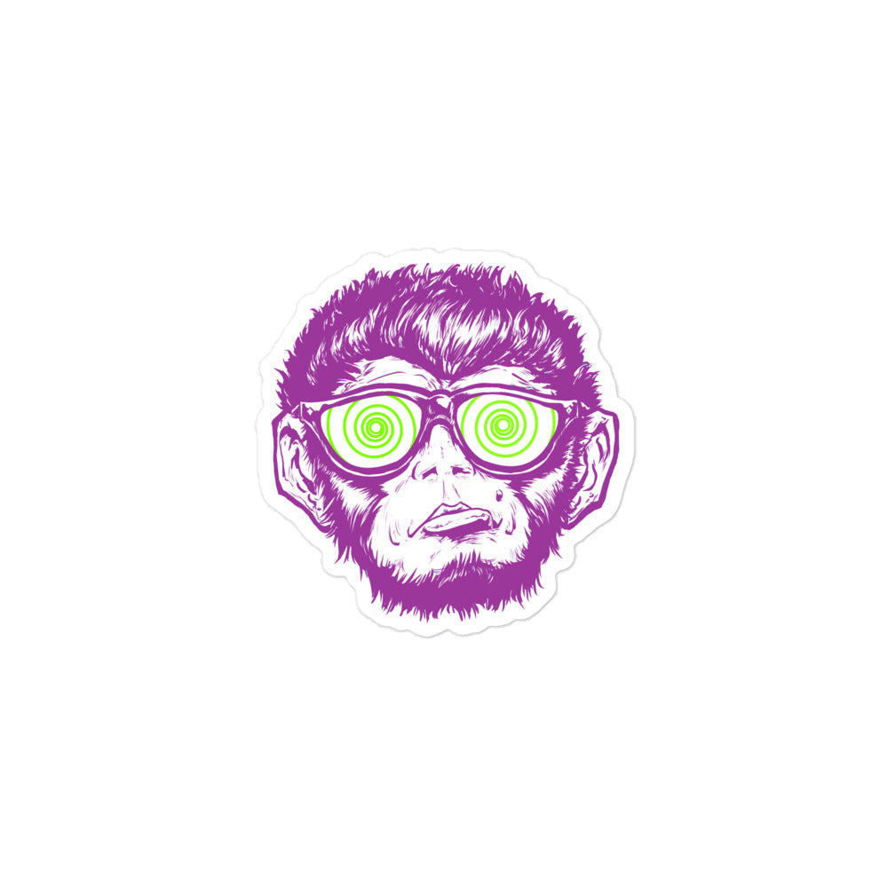 Monkey See Bubble Free Sticker