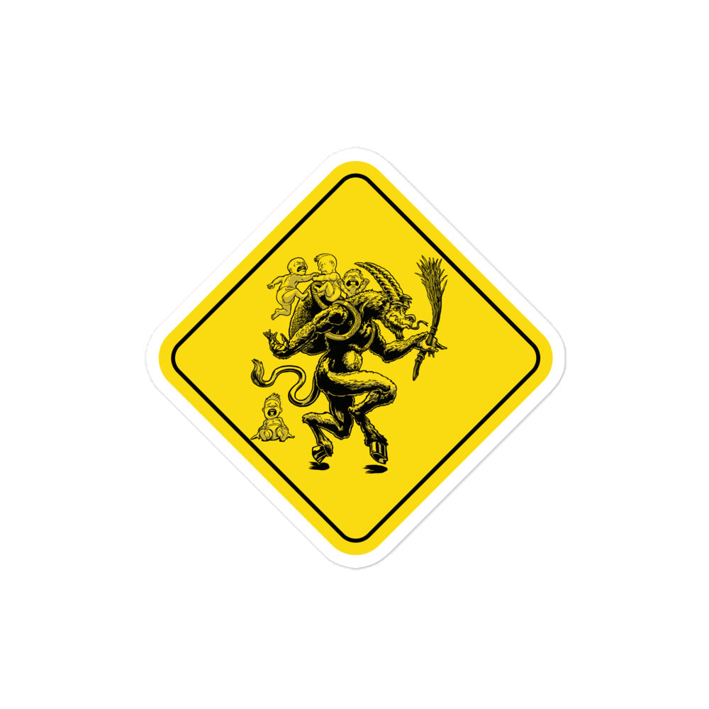 Krampus Crossing Bubble-free stickers