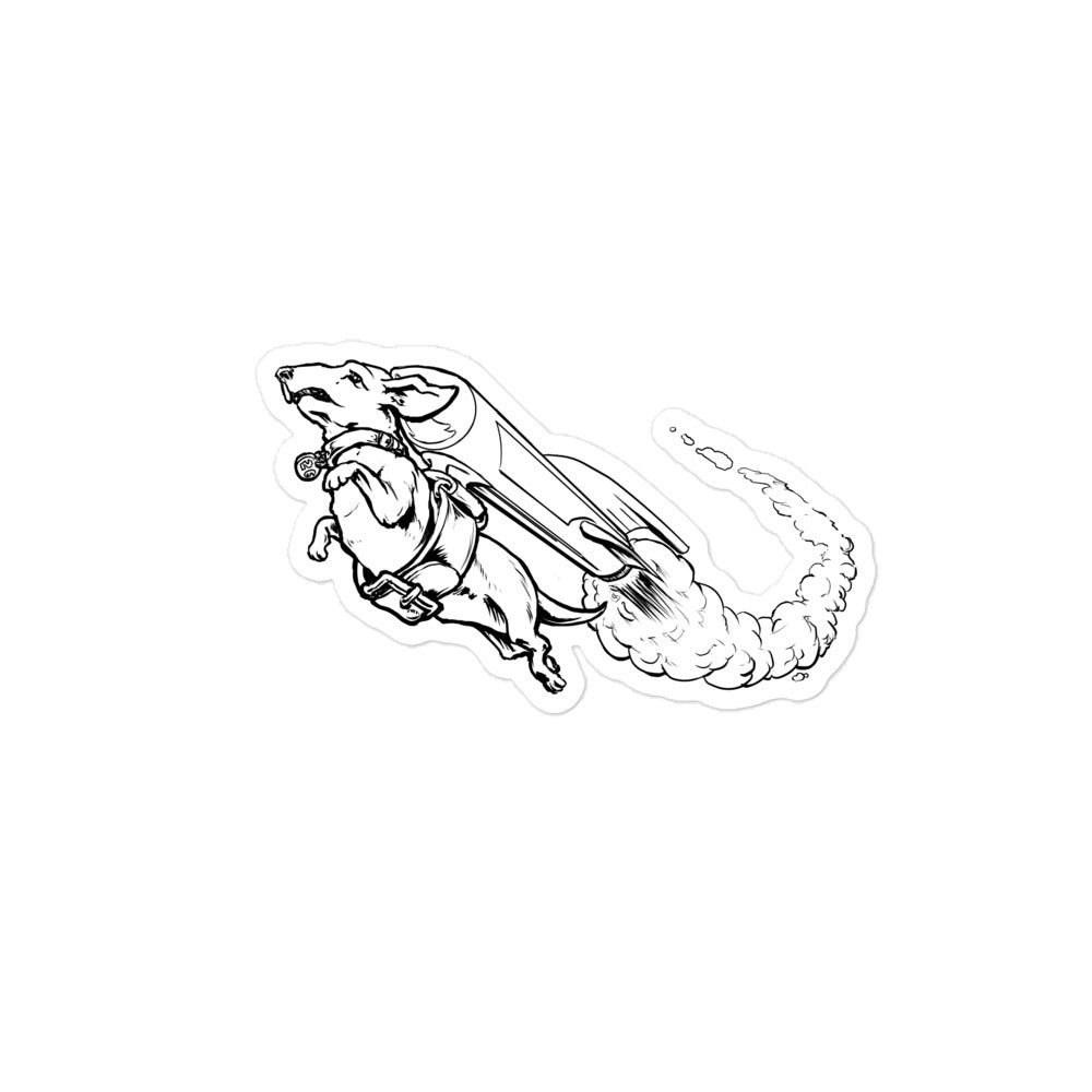 Booster the Rocket Dachshund Sticker