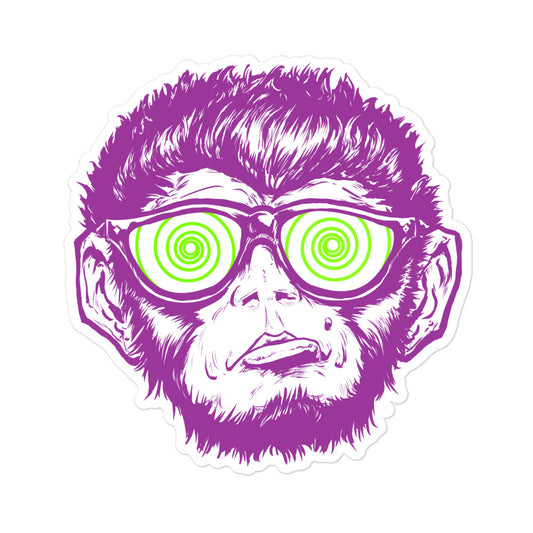 Monkey See Bubble Free Sticker