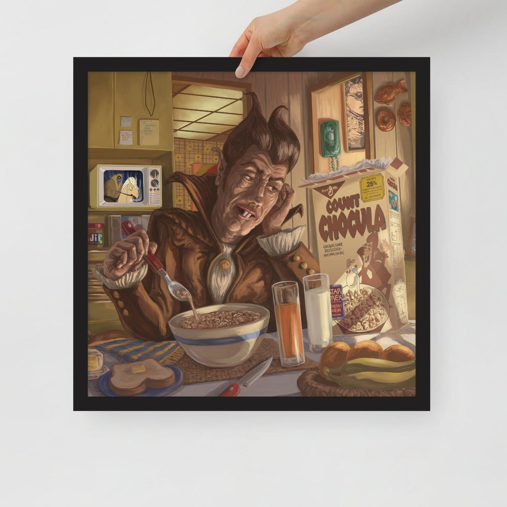 Count Chocula Portrait at Home by Kyle La Fever in a Frame