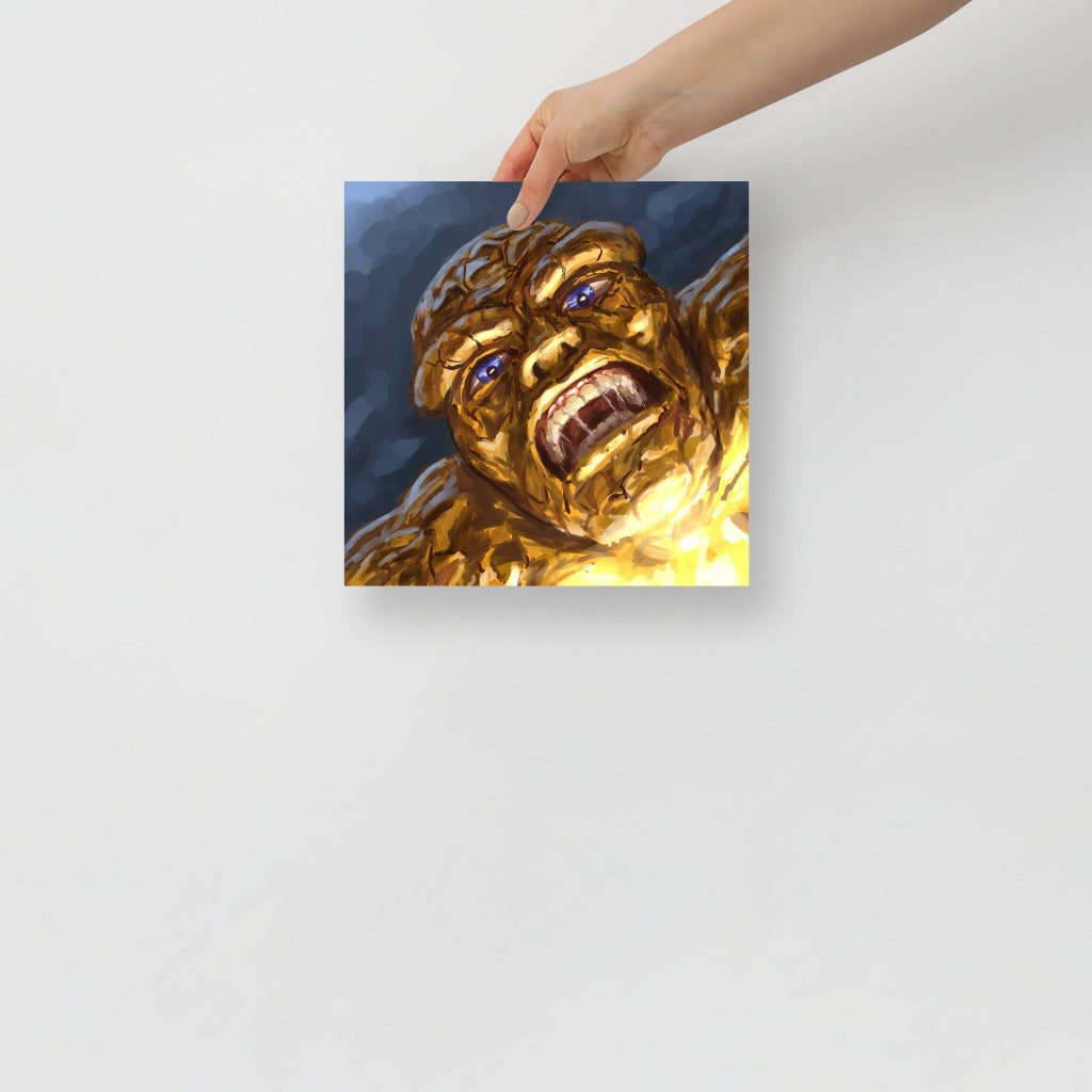 The Thing Fan Art, Fantastic Four Art Print 10x10