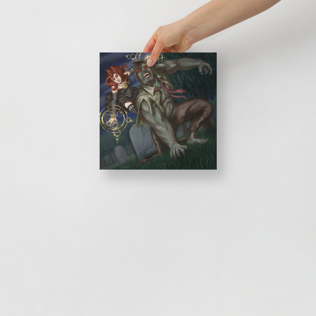 The Witch and Zombie from Scooby-Doo Art Print 10x10