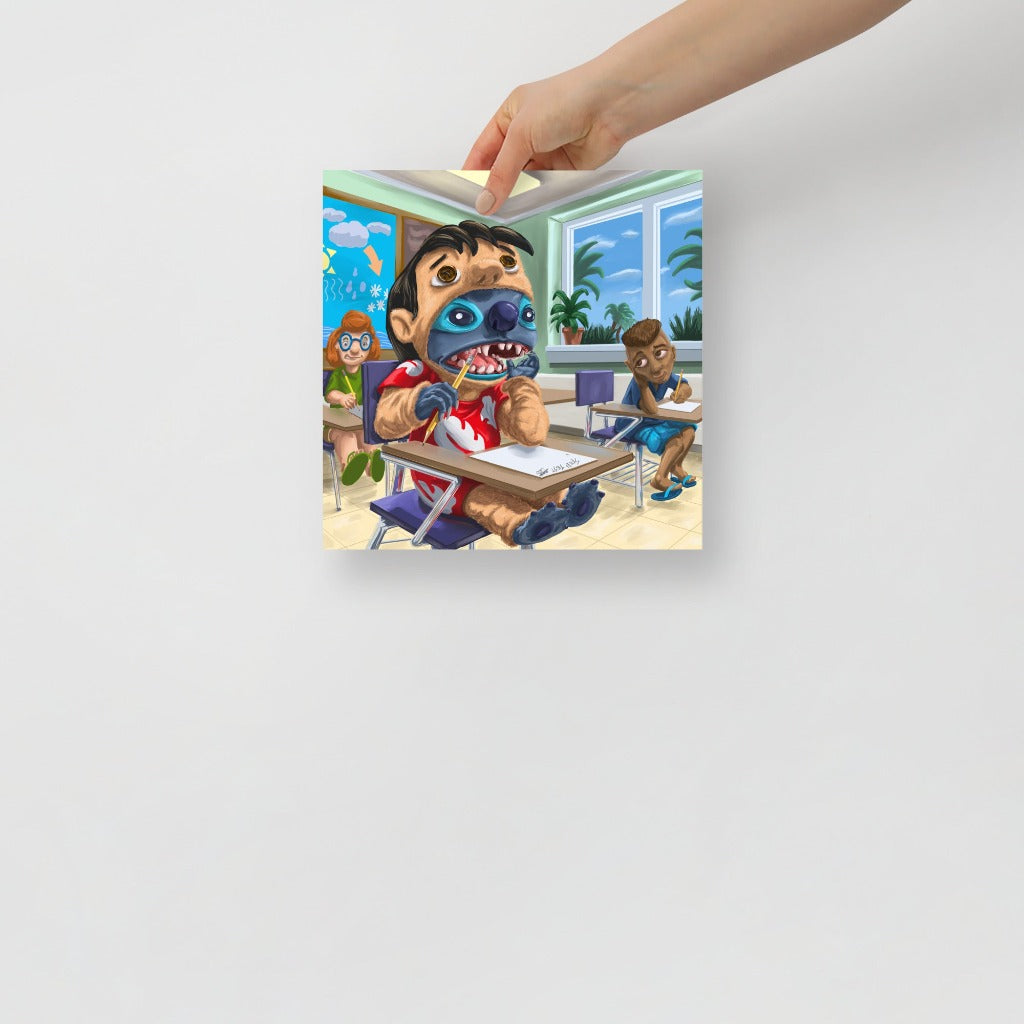 Stitch in Lilo Costume Art Print 10x10