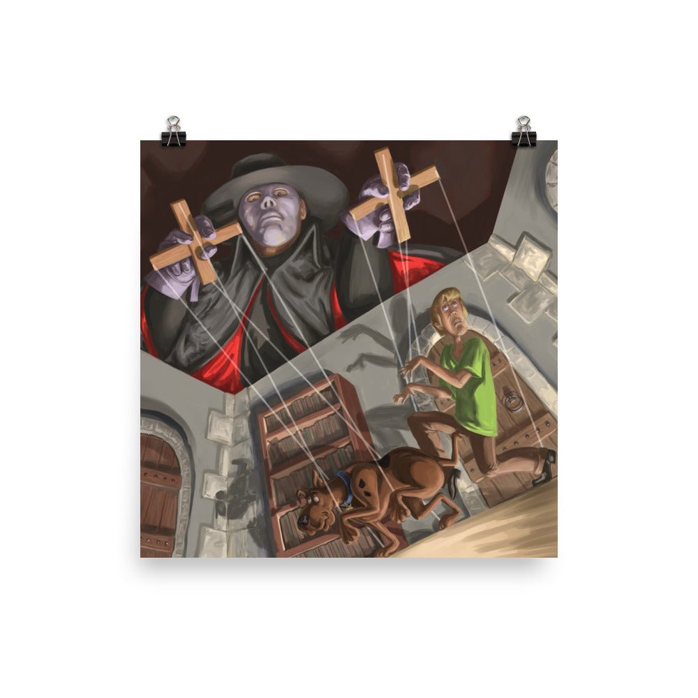 Puppet Master with Scooby and Shaggy Art Print
