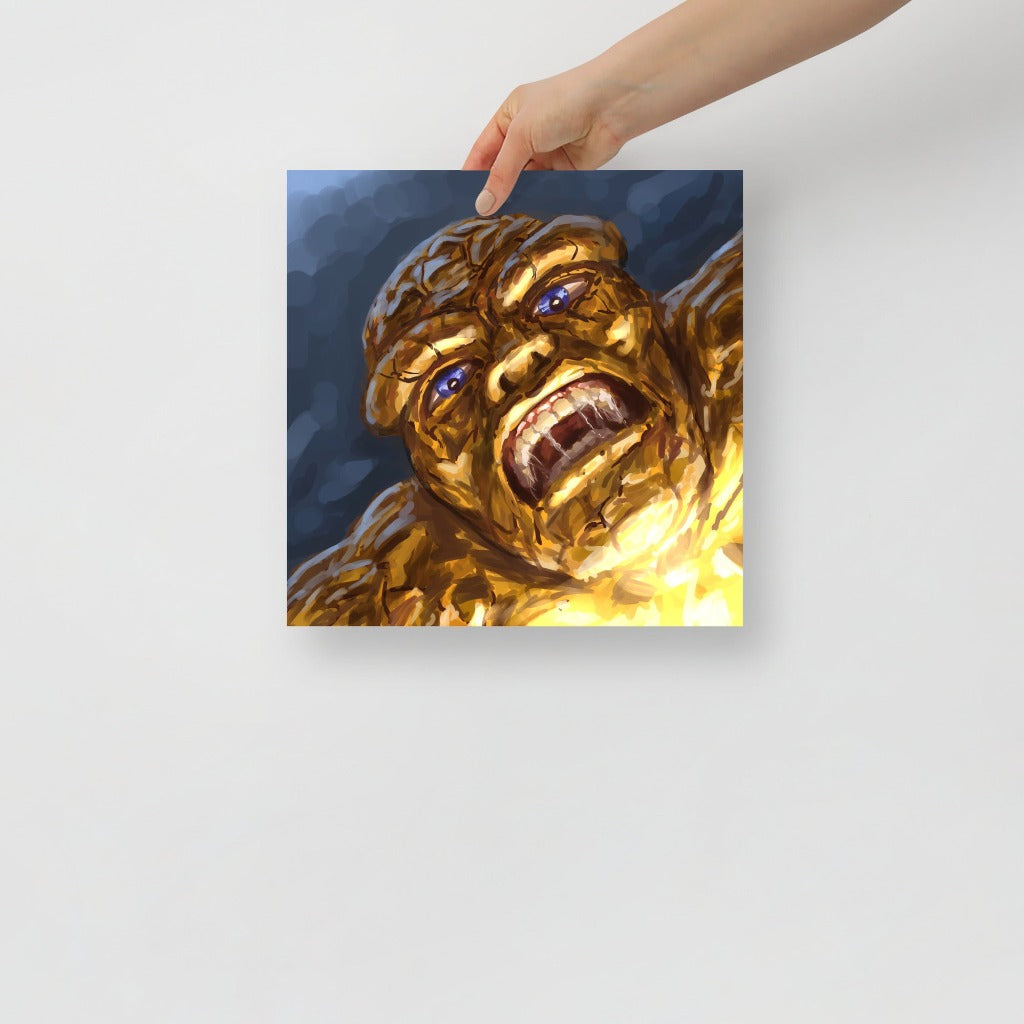 The Thing Fan Art, Fantastic Four Art Print 12x12