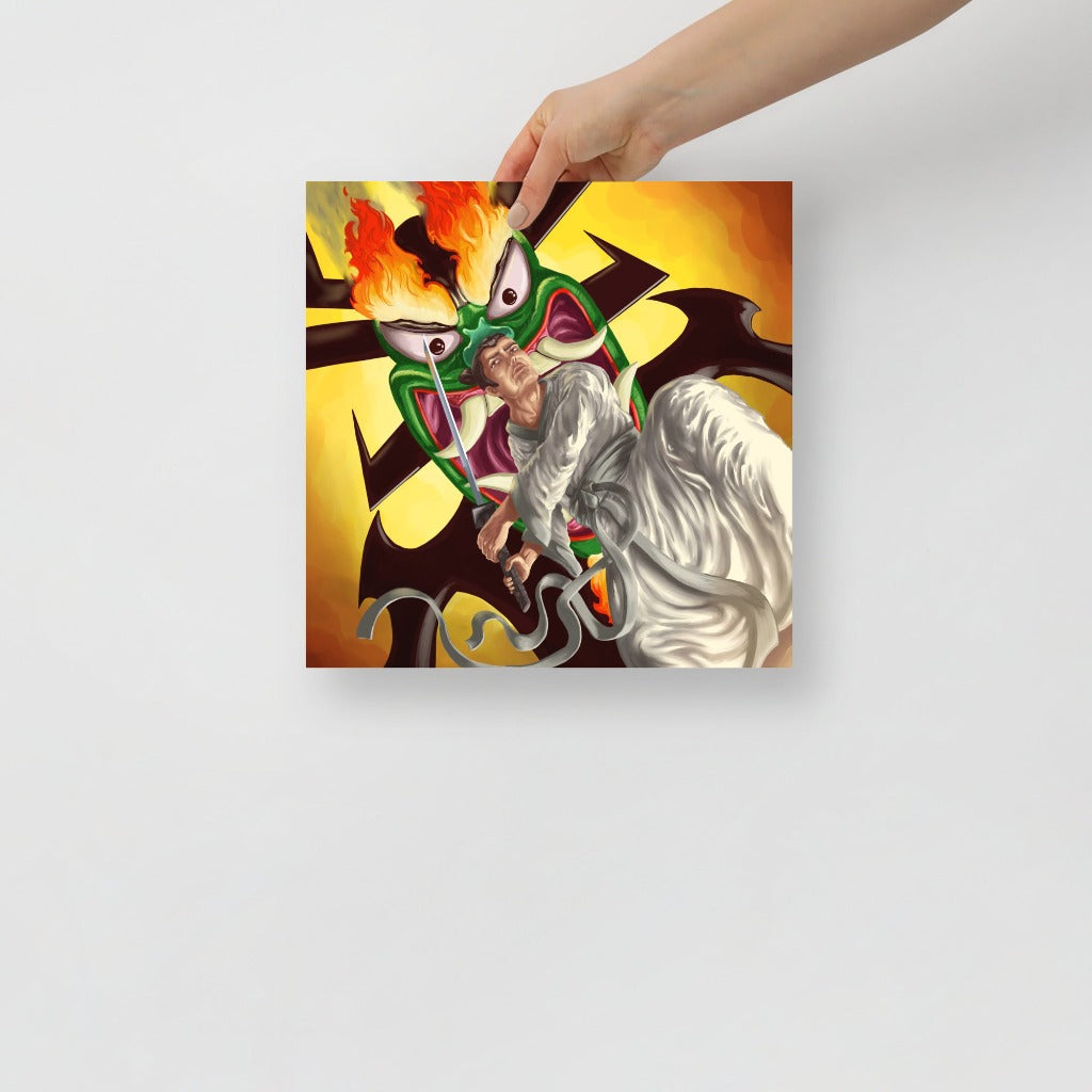 Samurai Jack and Aku Art Print 12x12